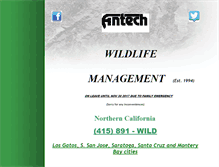 Tablet Screenshot of antechwildlifecontrol.com